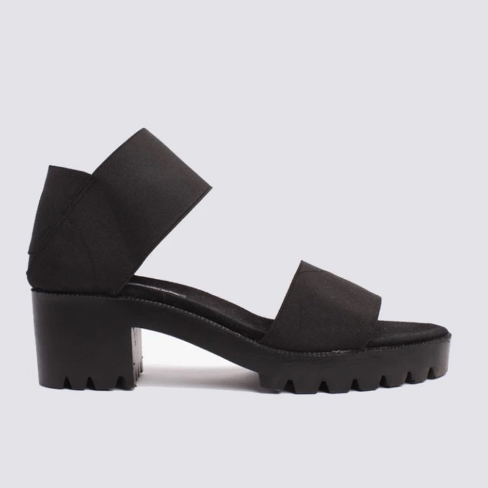 James Rowland Shop Dual Strap Sandal with Chunky Heel